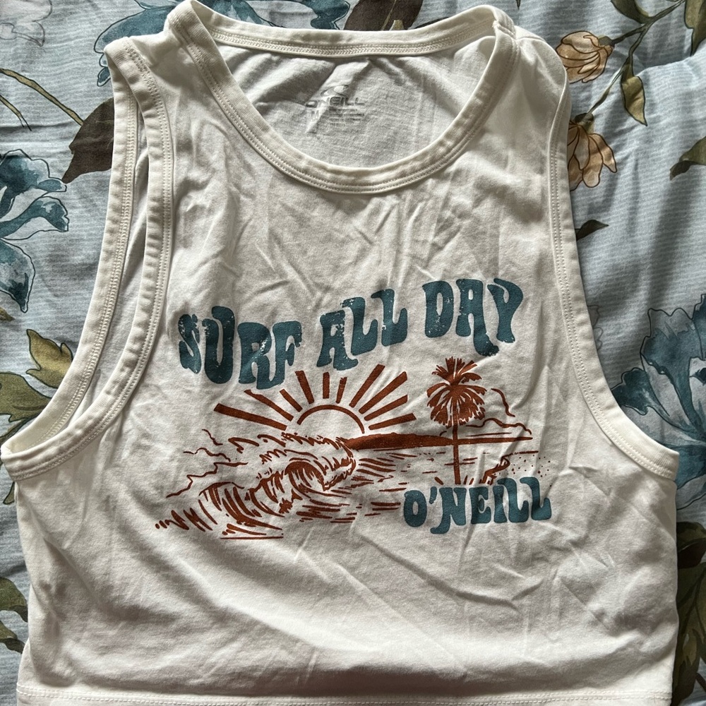 O'Neill Cream Surf Graphic Tank Top